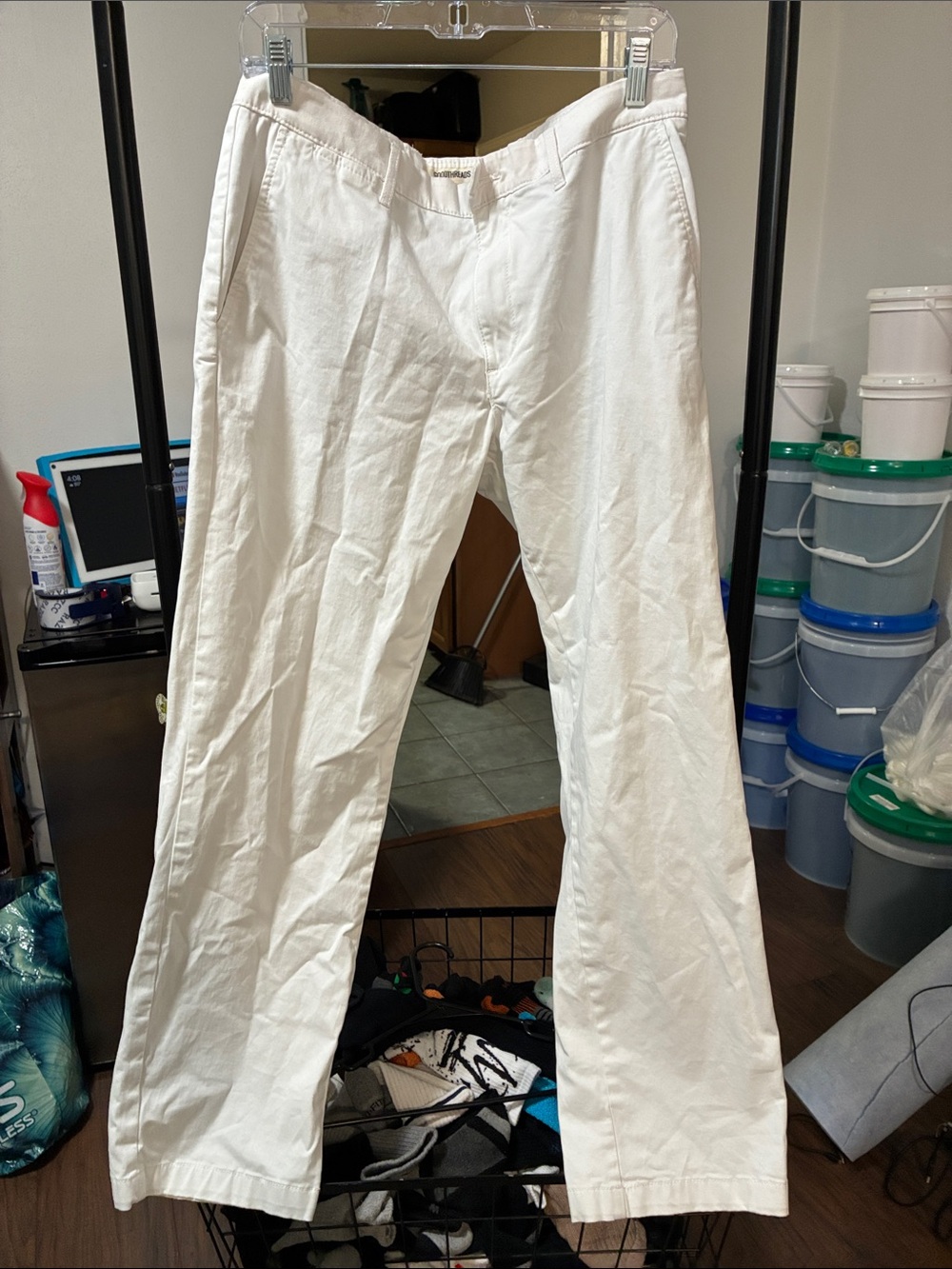 Goodthreads White Casual Straight-Leg Chinos